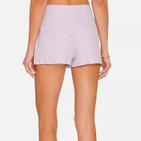 free people big dreams lavender gingham skort - Picture 2 of 7